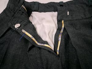 Gray Pleated Mini Skirt