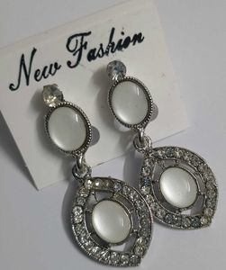 3 Silver Tone Earrings Set