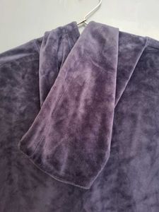 Velvet Navy Blue Hoodie
