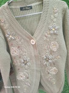 Floral Embroidered Cardigan