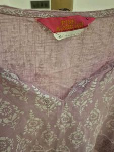Patterned Lavender Kurta