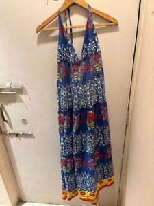 Beautiful Boho Floral Print Halter Dress
