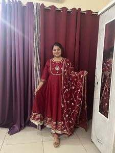 Elegant Maroon Kurta Set