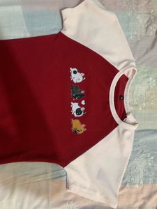 Cute Puppy Print T-Shirt Dress