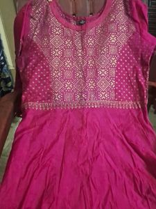 Pink &amp; Gold Long Dress
