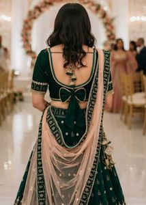 Emerald Green Lehenga Choli✨