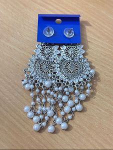 Peacock Pearl Drop Earrings