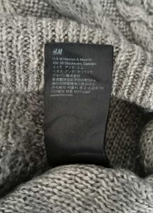 Gray Cable Knit Sweater