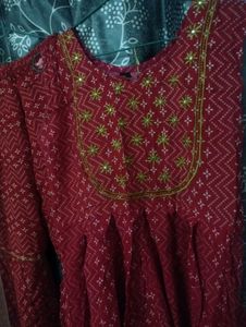 Maroon Embroidered Kurta Set❤