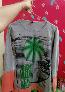 Graphic Print Long Sleeve Top