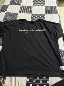 Black &#39;Wondering Wilderness&#39; Tee