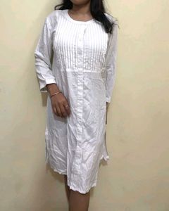 New Fresh White Shirt Dress