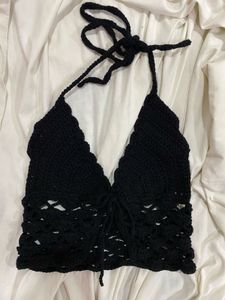 crochet halter neck top