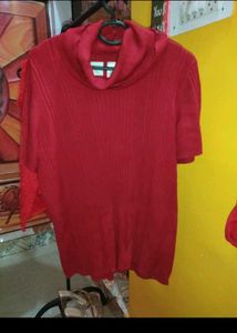 Red Knit Top