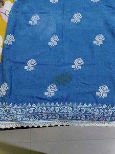 Blue Embroidered Kurti