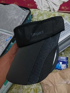 Sun Visor Cap (Unisex) Black