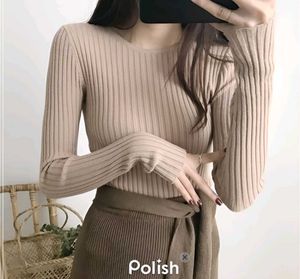 New with tag Pinterest Ribbed Knit Long Sleeve Top