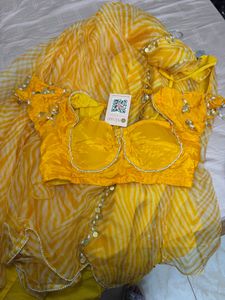 Aaccho Pre Draped Yellow Saree