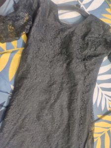 Net Black Kurti For Girls