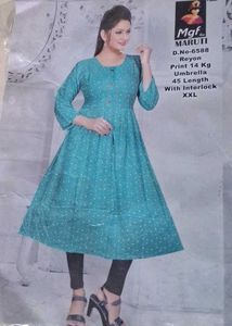 Elegant Teal Printed Kurta