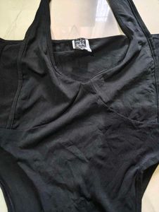 SHEIN Black Bodysuit Top