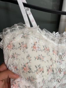 lace corset-style cami top