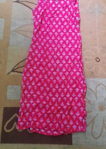 Pink Printed Kurta Size- Small