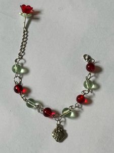 CUTE STRAWBERRY ADJUSTABLE CHARM BRACELET