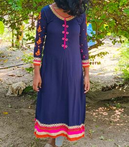Elegant Embroidered Party Wear Kurta