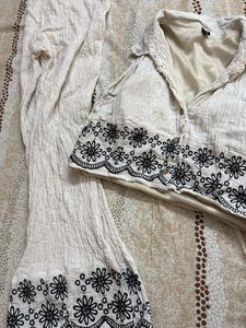 Floral Embroidered Two-Piece Set