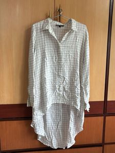 Vero Moda Checked Hi-Lo Tunic Top