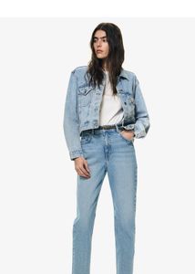 MOM SLIM FIT HIGH WAIST ANKLE JEANS