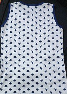 White Color Top With Little Star Design 😍
