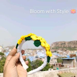 Crochet sunflower Hairband 🌻💫✨🧶