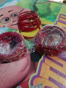 Red Bangles, 2 Bracelet Etc....