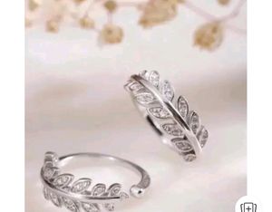 Silver Leaf Design Toe Ring