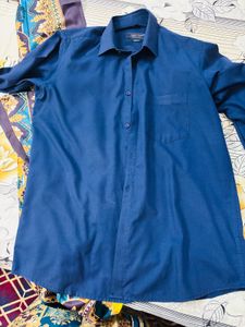Navy Blue Button-Down Shirt