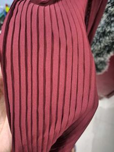 Burgundy Sleeveless Midi Dress