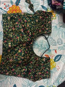 Embroidered Green Blouse