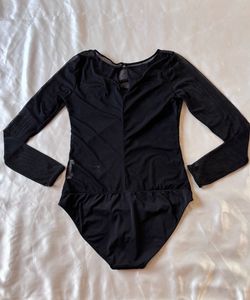 Mango Black Mesh Bodysuit