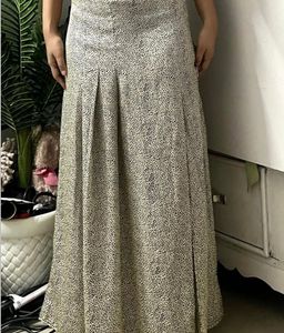 Spotted Print Maxi Skirt