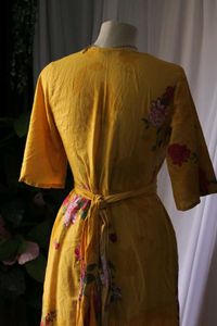 Pantaloons Floral Yellow Maxi Dress With Pockets