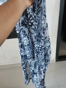 Floral Print Ruffle Blouse