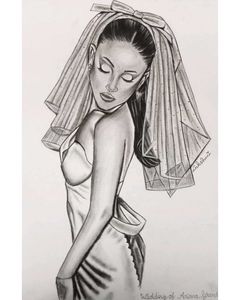 Charcoal Drawing of Ariana Grande