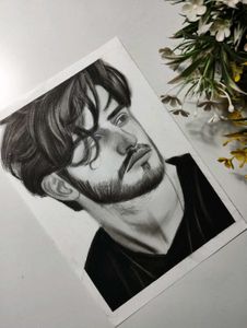 Charcoal Portrait Drawing