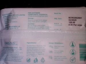 Minty Fresh Refreshing Wet Wipes