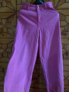 Pink Wide Leg Jeans by Madame