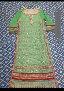 Peach Embellished Salwar Kameez