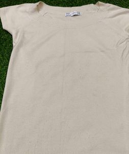 Imported Woollen Cream Knit Top