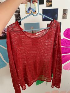 knitted see through pullover